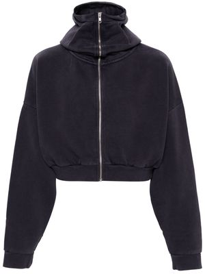 ENTIRE STUDIOS cropped zip-up hoodie - Blue