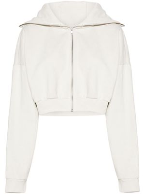 ENTIRE STUDIOS cropped zipped hoodie - Neutrals