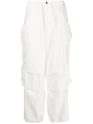ENTIRE STUDIOS Gocar cotton-blend cargo trousers - White