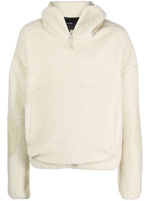 ENTIRE STUDIOS half-zip fleece hoodie - Neutrals