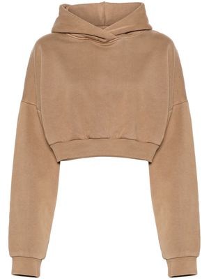 ENTIRE STUDIOS organic-cotton cropped hoodie - Brown