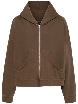 ENTIRE STUDIOS organic-cotton zipped hoodie - Brown