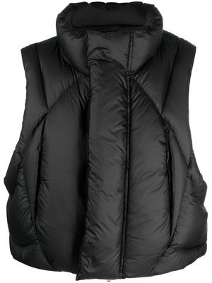 ENTIRE STUDIOS quilted high-neck gilet - Black
