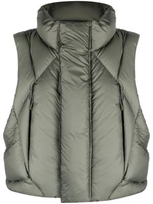 ENTIRE STUDIOS quilted high-neck gilet - Green