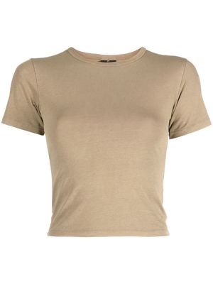 ENTIRE STUDIOS round-neck cropped T-shirt - Green