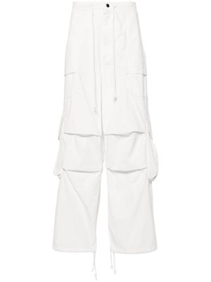 ENTIRE STUDIOS straight-leg cotton cargo trousers - White