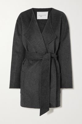 Envelope1976 - Pisa Belted Draped Wool Coat - Gray