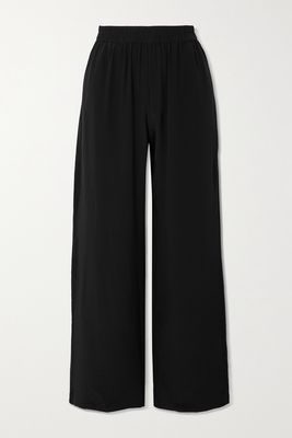 Envelope1976 - Vehi Silk-satin Wide-leg Pants - Black