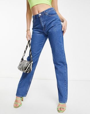 Envii highwaist straight leg denim jeans - part of a set-Blue