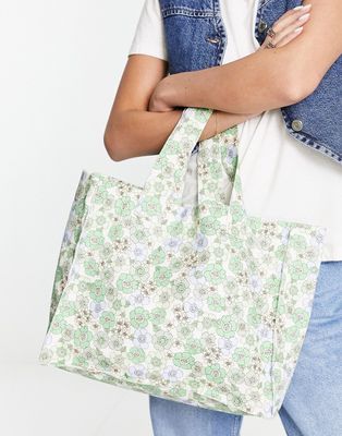 Envii mini tote bag in spring floral-Green