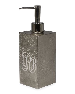 Eos Monogram Box Pump, Silver