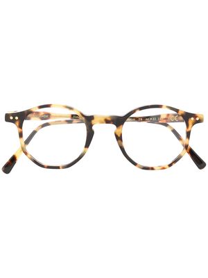Epos tortoiseshell round-frame glasses - Yellow