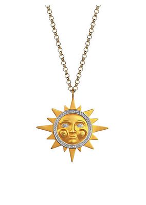 Equinox Sun 14K Rose Gold & 0.31 TCW Diamond Pendant Necklace