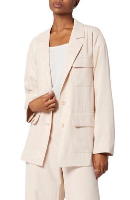 Equipment Aria Flap Patch Pocket Blazer in Shifting Sand