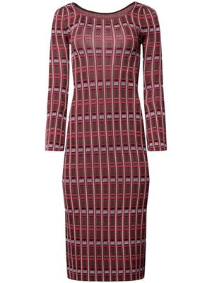 Equipment Cyrienne belted knitted midi dress - Red