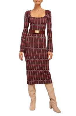 Equipment Cyrienne Belted Long Sleeve Knit Dress in Delicioso Multi
