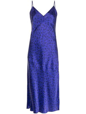 Equipment floral-print sleeveless midi dress - Blue