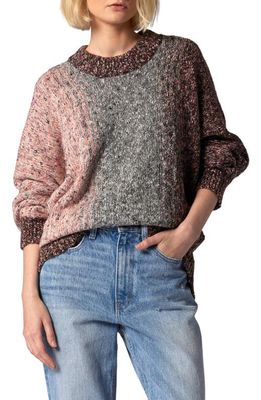 Equipment Hortense Colorblock Sweater in Sepia Rose