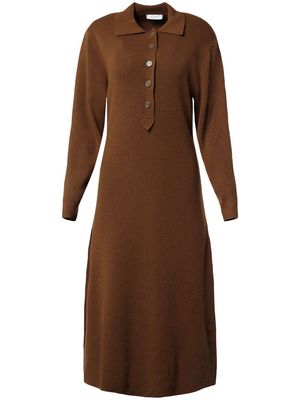 Equipment Jeanna wool-cashmere midi dress - Brown