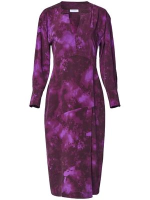 Equipment Joelle silk abstract-print midi dress - Purple