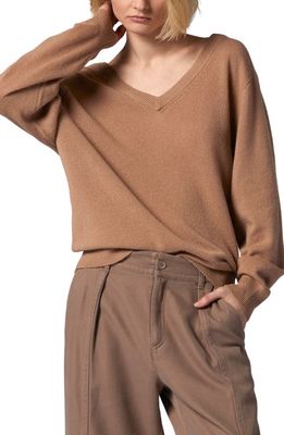 Equipment Lilou V-Neck Cashmere Sweater in Camel