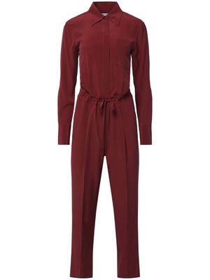 Equipment long-sleeve button jumpsuit - Red