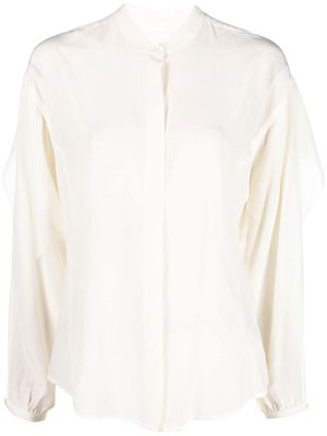 Equipment long slit sleeves shirt - White