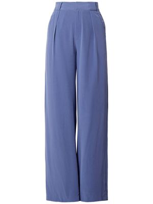 Equipment Owen silk wide-leg trousers - Blue