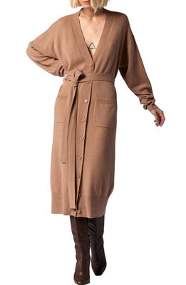 Equipment Phillipa Belted Cashmere Cardigan in Camel