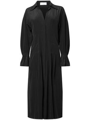 Equipment pleated silk shirt dress - Black