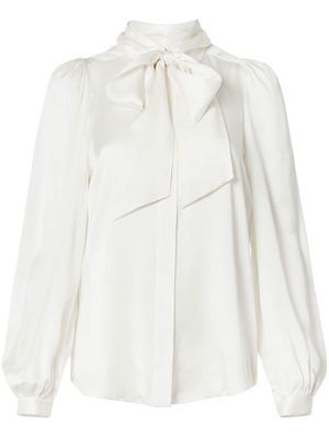 Equipment pussy-bow silk shirt - White