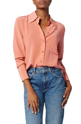 Equipment Quinne Silk Button-Up Shirt in Faded Rose