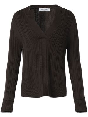 Equipment ribbed-knit wool jumper - Brown