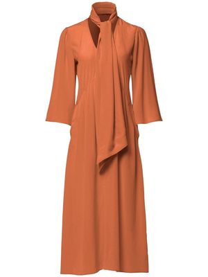 Equipment scarf-neck detail dress - Orange