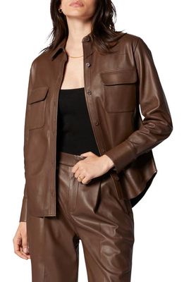 Equipment Signature Leather Button-Up Shirt in Desert Palm