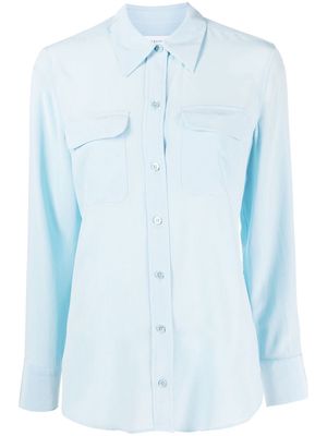Equipment silk long-sleeve shirt - Blue