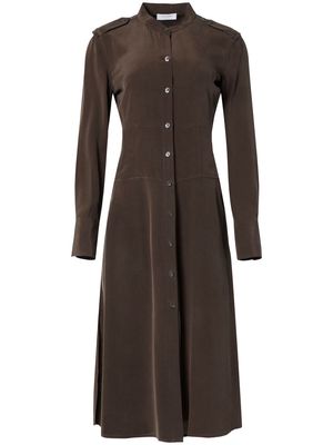 Equipment silk shirt dress - Brown