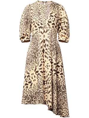 Equipment Taliana leopard-print midi dress - Neutrals