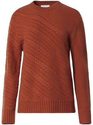 Equipment wool cable-knit jumper - Brown