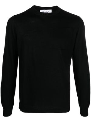 ERALDO crew-neck wool-blend jumper - Black