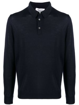 ERALDO long-sleeve wool polo shirt - Blue