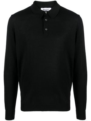 ERALDO merino-wool polo shirt - Black