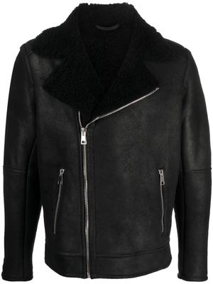 ERALDO shearling leather jacket - Black