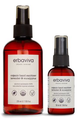 Erbaviva Organic Lavender & Eucalyptus Hand Sanitizer Duo in None