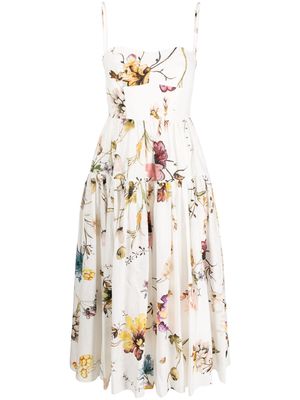 Erdem Abelia floral-print dress - White