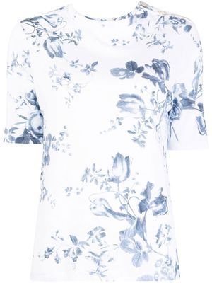 Erdem all-over floral-print T-shirt - White