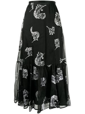 Erdem Claudena sequinned skirt - Black