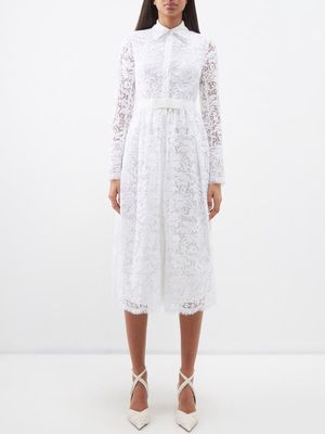 Erdem - Corrine Cotton-blend Lace Shirt Dress - Womens - White