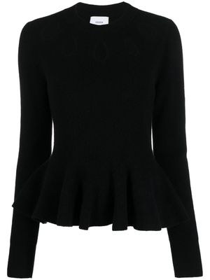 Erdem cut-out-detailing wool jumper - Black