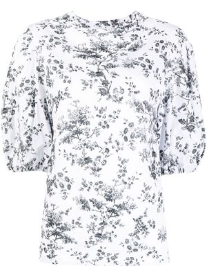 Erdem Edith floral-print T-shirt - White